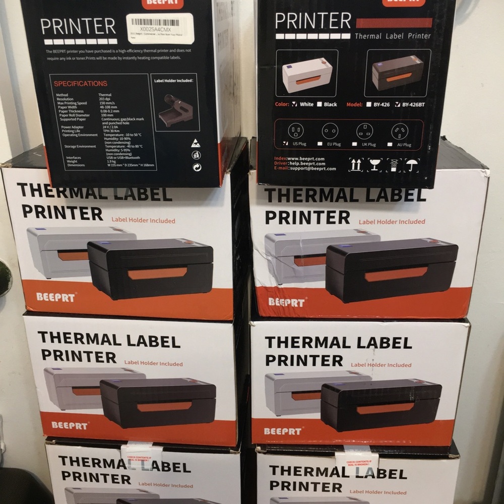 BEEPRT 426BT Thermal Label Printer. Brand new. $120 each one and 8 Available
